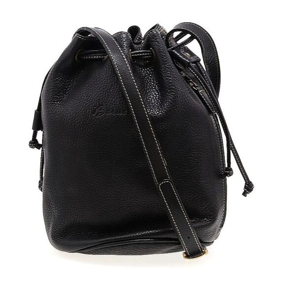 Barucci Leather Crossbody Drawstring Bucket Handbag - Picture 1 of 7